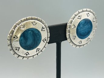 NewPro Round Southwestern Inspired Clip-on Earrings - NP1
