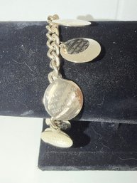 Gold-tone Charm Bracelet With The Ten Commandments