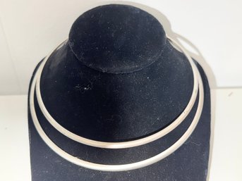 Silver Tone Choker Necklace