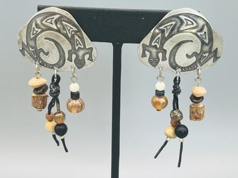 Chico's Vintage Gecko Statement Earrings - 2 Of 3