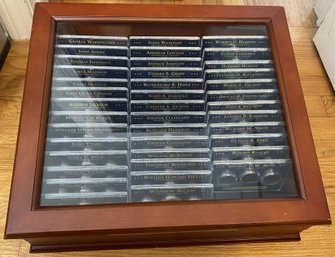 The Complete US Presidential Coin Collection 2007 - 2020, 40 P, D & S Proof Dollars In Wooden Display Case