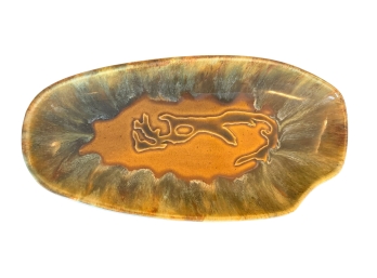 Mid Century Modern Glazed Pottery Ashtray From California Based Company California Originals