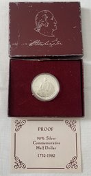 1732 - 1982 Washington Commemorative Half Dollar 90% Silver With Box And COA
