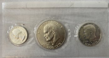 1776-1976 S US Bicentennial 3 Piece 40% Silver Proof Coin Set #2 No Envelope