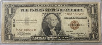 1935 A $1 One Dollar Silver Certificate Hawaii WWII Emergency Issue Note