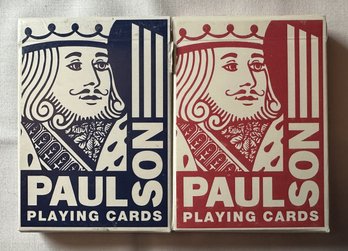 2 Decks Of Paulson Playing Cards From Foxwood's Casino Used