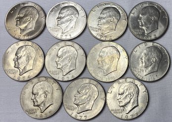 11 Eisenhower One Dollar Coins