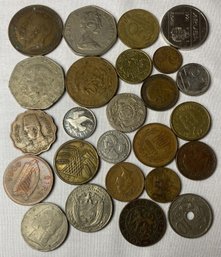 25 Various Foreign Coins