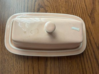 Fiesta Ware Butter Dish In The Color Linen