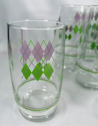 Anchor Hocking Argyle Glasses From 1970s - Vintage Lot