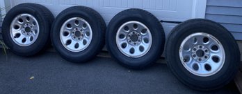 4 -2012 Chevy Silverado Steel Rims With Tires Size 255/70 R17 With TPMS