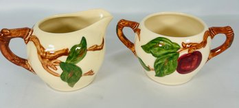 Franciscan Apple Creamer & Sugar