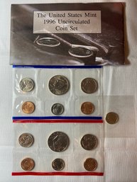 1996 US Uncirculated Mint Set With West Point Roosevelt Dime