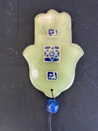 Hamsa Amulet Commonly Used As A Decorative Wall Hanging Or As Jewelry To Symbolize Protection
