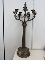 Antique Silver Bronze Candelabra Likely From The Late 19th Century