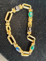 Gold-plated Link Bracelet Is The Ben-amun Zen Bracelet From The Lucresia Collection