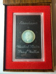1972 S Eisenhower Uncirculated US Silver Eisenhower Dollar In Brown Box