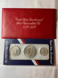 1776-1976 S US Bicentennial 3 Piece 40% Silver Proof Coin Set