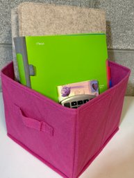 Collapsible Storage Bin Full Of Supplies - Stay Organized!