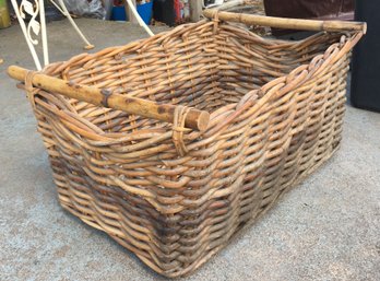 Large Antique Thicket Woven Harvest Basket For Fruits, Vegetables, Flowers & Herbs