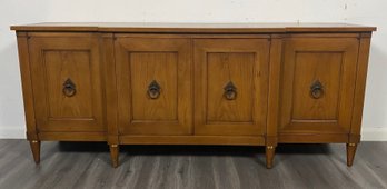 Mid-century style wooden sideboard cabinet, featured item in this auction