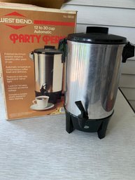 Retro West Bend Aluminum And Plastic Electric 12 To 30 Automatic Party Perk Coffee Maker