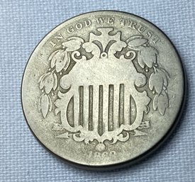 1868 Shield Five Cents 5 Cent Coin Not Sure On Date