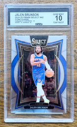 2025 Jalen Brunson Panini Select Gem Mint 10 Trading Card