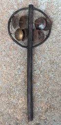 Primitive Witchdoctor Hand Stick Cymbal Spirit Shaker Voodoo Percussion Instrument