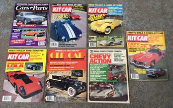 Lot Of 7 1970s & 1980s Auto Magazines - Chevy Action, Old Car, Kit Car, Cars & Parts
