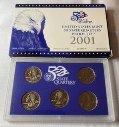 2001 US Mint 50 State Quarters Proof Set