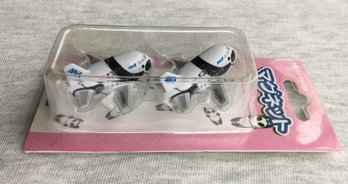2 Vintage Pull Back ANA All Nippon Airways Fly Panda Jet Airplane Toys New In The Package