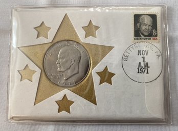 1971 Eisenhower Dollar Certified Coin First Day Issue