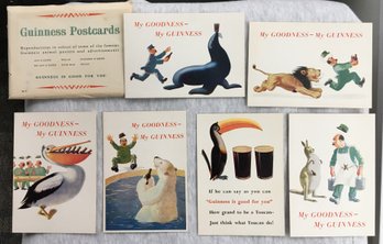 1930s Vintage Guinness Beer 6 Assorted Postcard Pack - John Gilroy Artwork Ad Campaign
