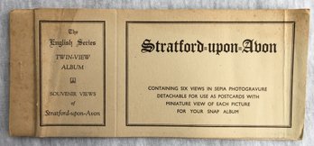 1948 Vintage 'Twin-View' Souvenir Album Featuring Stratford-Upon-Avon England Scenes Postcard Postcards Pack