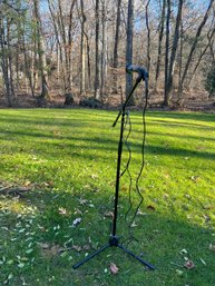 Used Handheld Microphone With Mic Stand