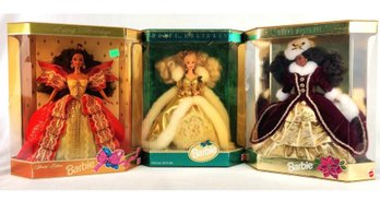 Barbie Happy Holidays, 1997, 1994, 1996 African American