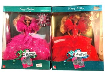 Barbie Happy Holidays Special Edition 1990 Pink And Red