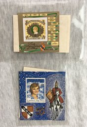 Lot 2 Of 2 England Princess Lady Diana Commemorative Stamps, Unused W/ Certificate Of Authenticity