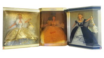 Three Barbies In Ballgowns
