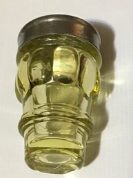 Rare Unusual Mid Century Uranium Green Glass Shaker