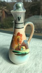 Vintage Chikaramachi Lusterware Oil Or Vinegar Cruet Pitcher