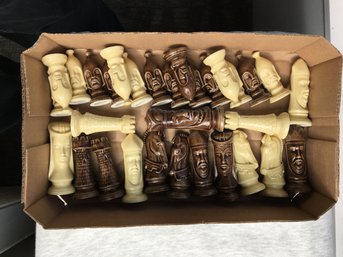 Large Porcelain Chess Set Playing Pieces