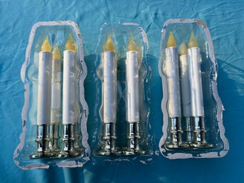 12 Count Holiday Christmas Light Candle With Stand