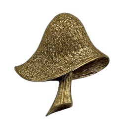 (A55) Vintage Textured Mushroom Brooch