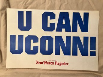 Vintage U CAN UCONN Courtesy Of The New Haven Register Poster