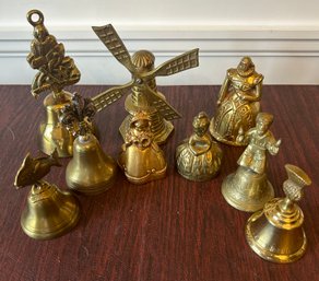 Lot Of Collectible Brass Toned Bells