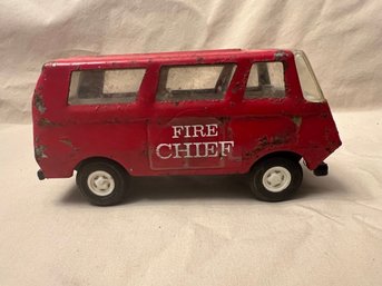Vintage Tonka  1970's Fire Chief Van  Pressed Steel