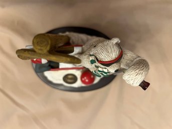 Vintage Coca Cola Polar Bear Penguins Ice Cubes Musical Figurine