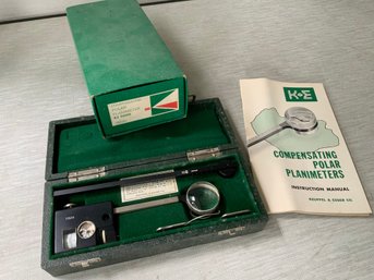 Vintage 1963 Keuffel And Esser  Compensating Polar Planimeter Model 62 0000 West Germany Draftsman Tool